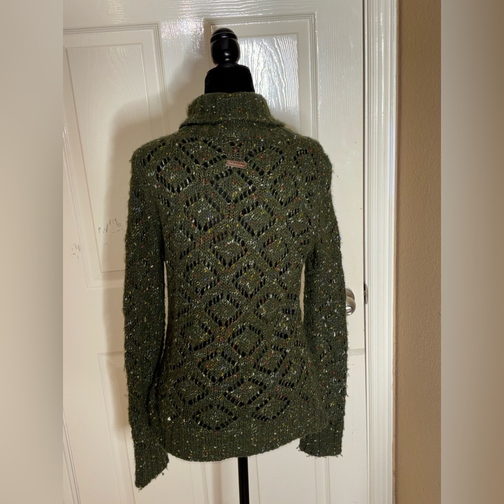 Dolce & Gabbana Women's Green Cable Knit Turtleneck Sweater Vintage Sz L Italy.‌ - Picture 3 of 11